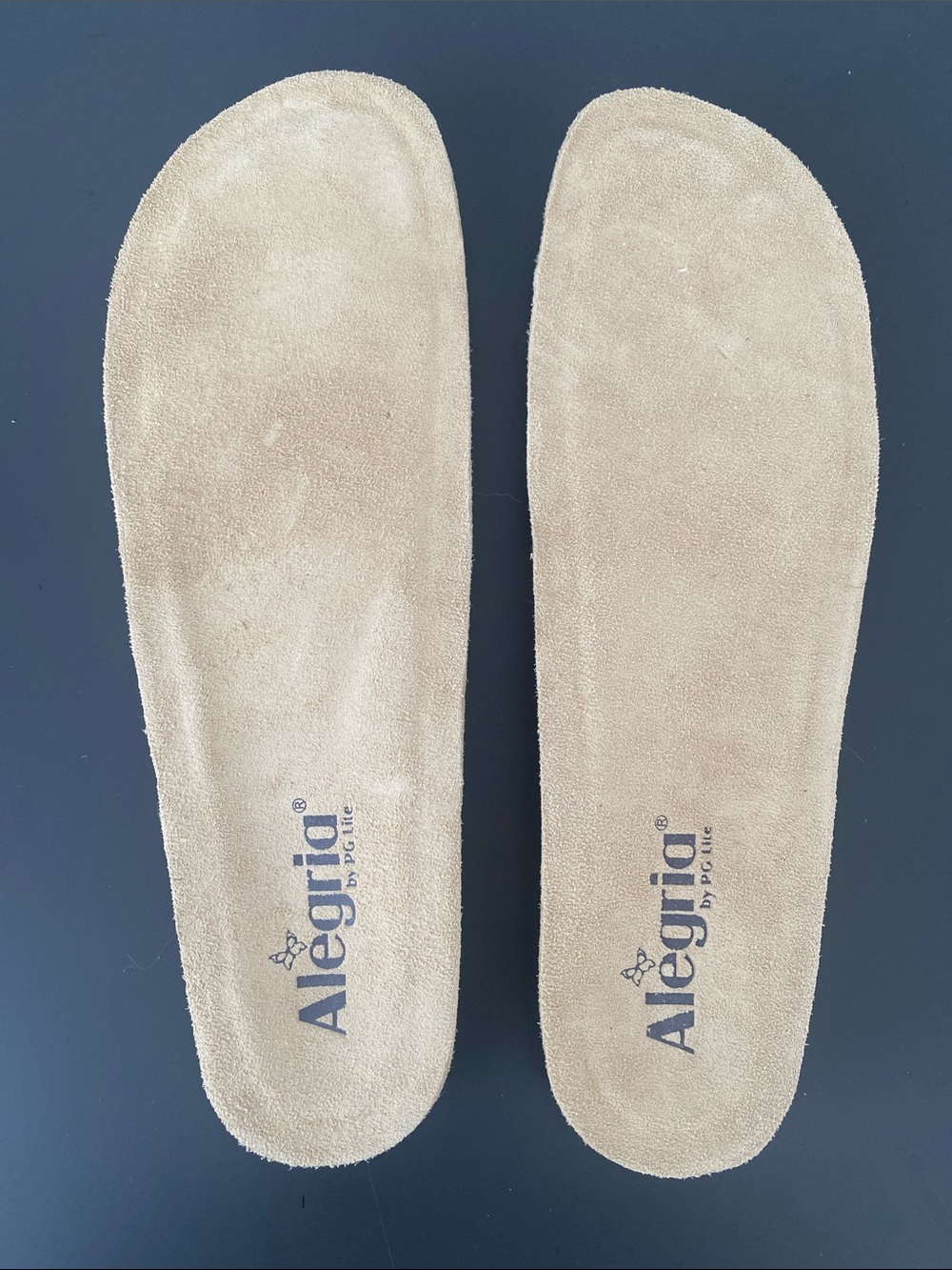 Alegria Beige Suede Comfort Insoles Replacement Sz 40 Support Long Walk Cushion